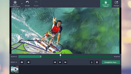 Interface du logiciel Movavi