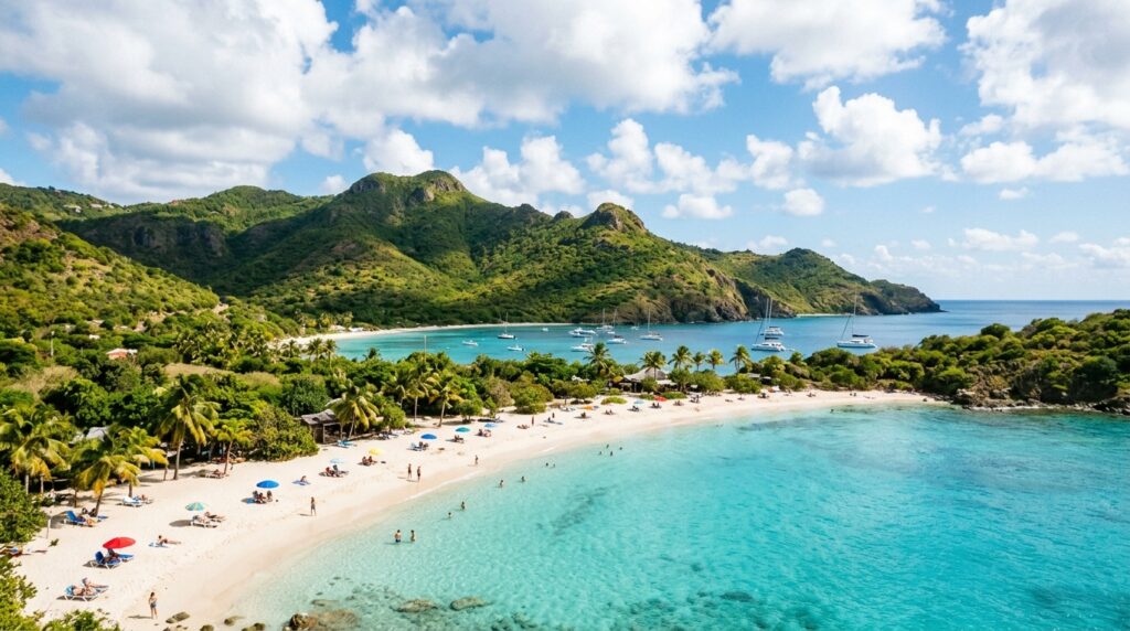 Les anses de Saint-Barthélemy au pied des collines Les anses de Saint-Barthélemy au pied des collines